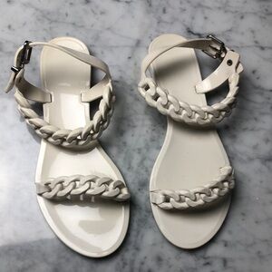 Givenchy jelly White Braided Strap Sandals Size 38